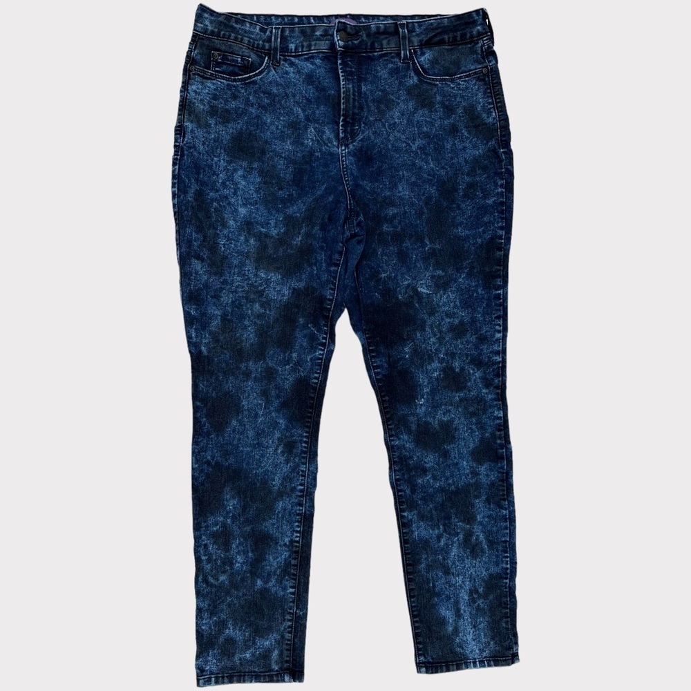 NYDJ Legging Skinny Jeans Blue Acid Wash Size 16
